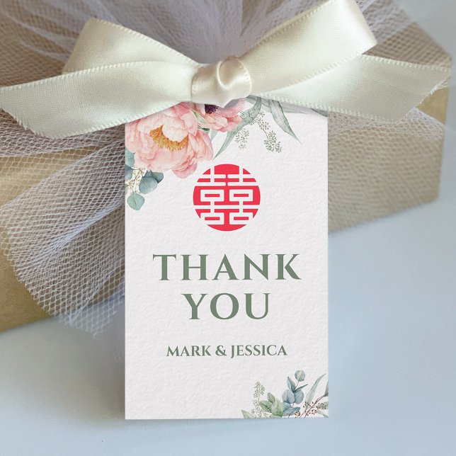 Chinesischer Elegante Peony Double Happiness Weddi Geschenkanhänger (Von Creator hochgeladen)