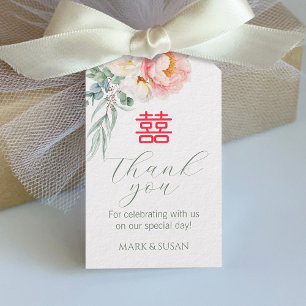 Chinesischer Elegante Peony Double Happiness Weddi Geschenkanhänger