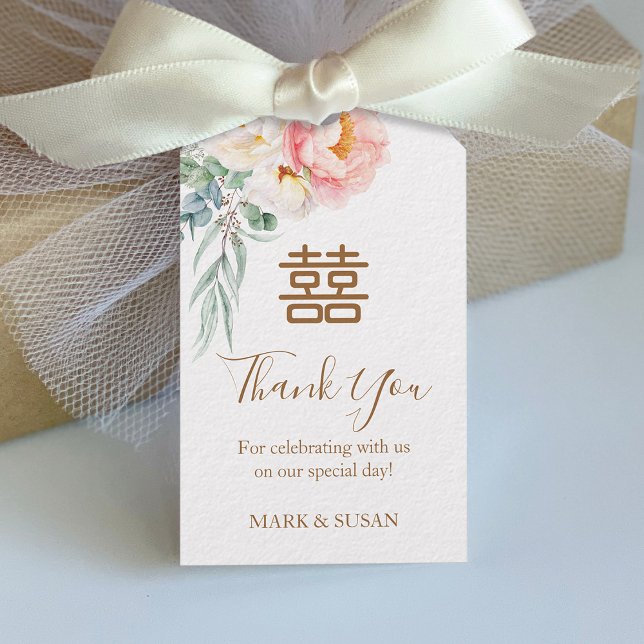 Chinesischer Elegante Peony Double Happiness Weddi Geschenkanhänger (Von Creator hochgeladen)