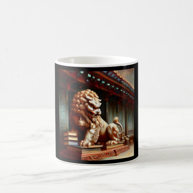 Chinesischer Foo Lion (2) Kaffeetasse (Mittel)
