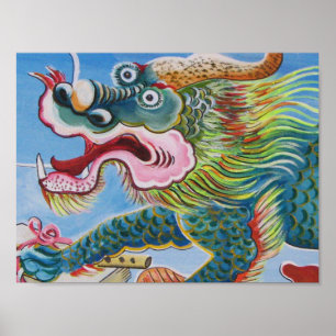Chinesischer Foohund/Lion Guardian Mural Poster