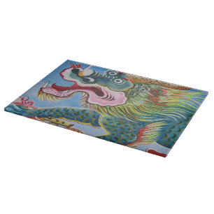 Chinesischer Foohund/Lion Guardian Mural Schneidebrett