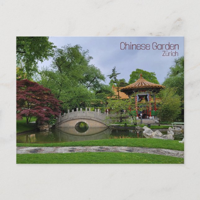 Chinesischer Garten Postkarte (Vorderseite)