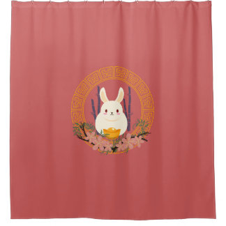 chinesischer Hase Duschvorhang