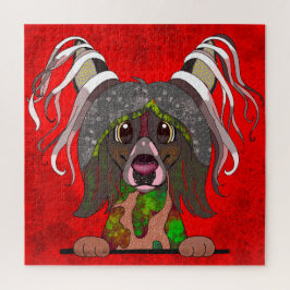 Chinesischer Hund, der hässlich gegenübersteht, Ji