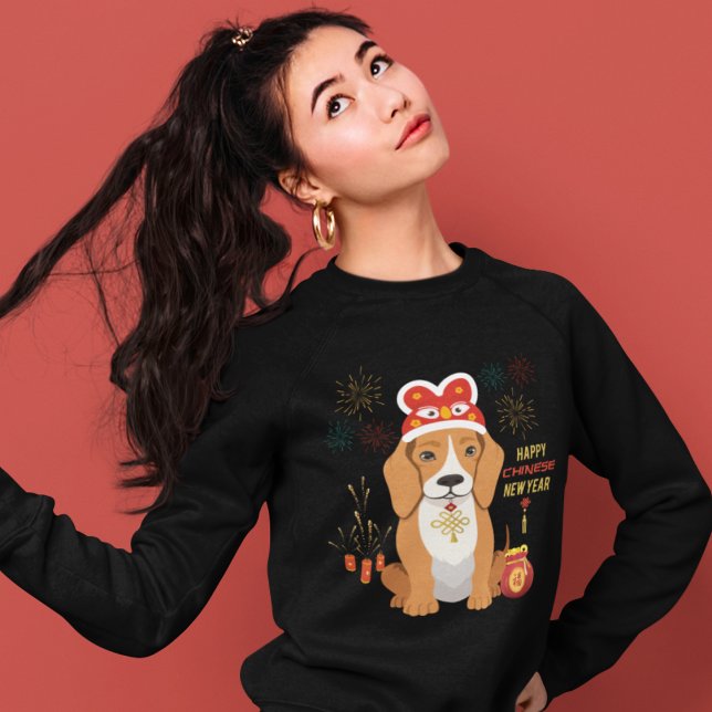 Chinesischer Hund für das neue Jahr T-Shirt (Happy Chinese New Year Sweatshirt for Dog Lovers)