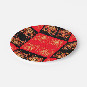 Chinesischer japanischer orientalischer pappteller