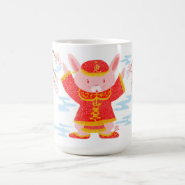 Chinesischer Kaninchen-Anzug Kaffeetasse