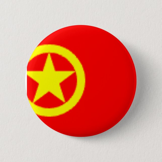 CHINESISCHER KOMMUNIST-FLAGGE BUTTON (Vorderseite)