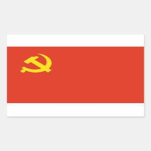 Chinesischer Kommunist-Party-Flaggen-Aufkleber Rechteckiger Aufkleber