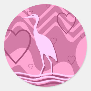 Chinesischer Kranhühner - Pfeffer und Pinks Runder Aufkleber