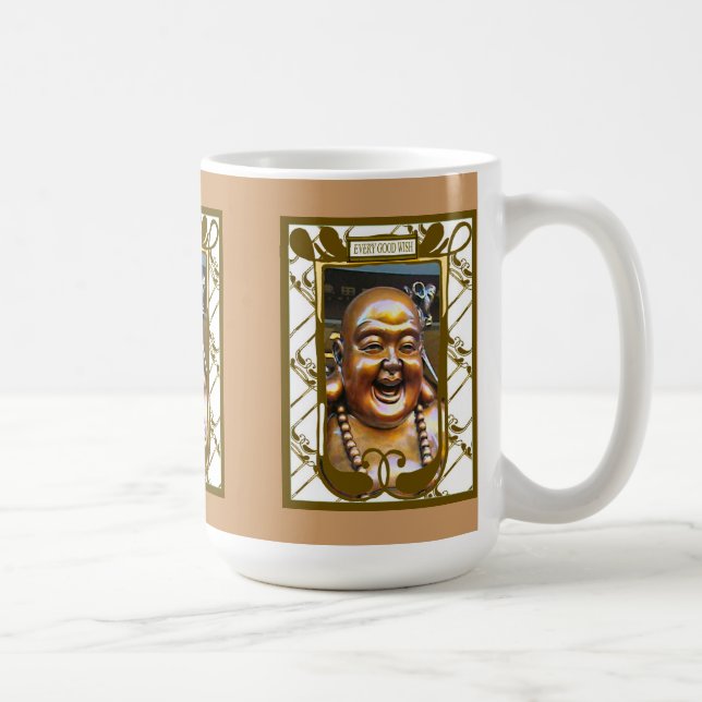 Chinesischer lachender Buddha Kaffeetasse (Rechts)