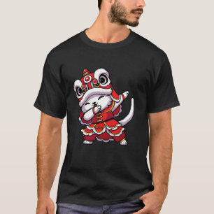 Chinesischer Lunar-Neujahr 2025-Dabbing Cat Lion D T-Shirt