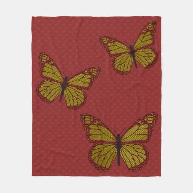 Chinesischer Monarch Fleece Blanket (Vorderseite)