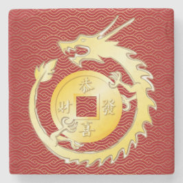 Chinesischer Monddrache 2024 Steinuntersetzer