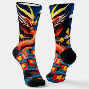 Chinesischer Neujahrdrache 2024 Origami CS Socken