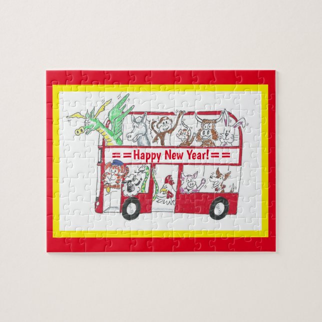 Chinesischer Neujahrsbus - Jahr des Tigers (Horizontal)