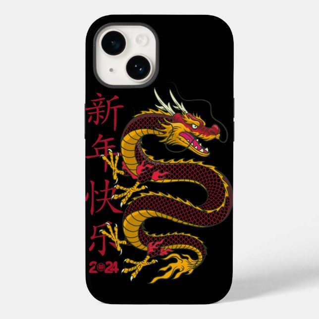 Chinesischer Neujahrsdrache 2024, Jahr des Drachen Case-Mate iPhone 14 Hülle (Rückseite)