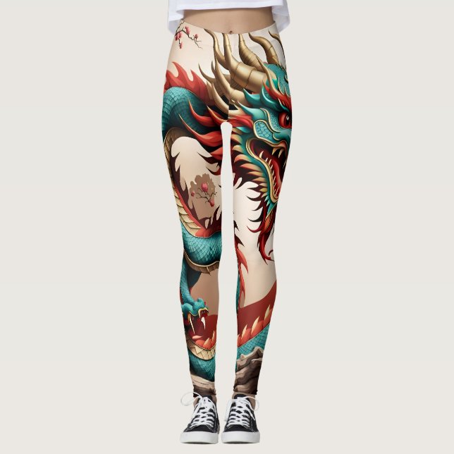 Chinesischer Neujahrsdrache 2024 Leg01 Leggings (Vorderseite)