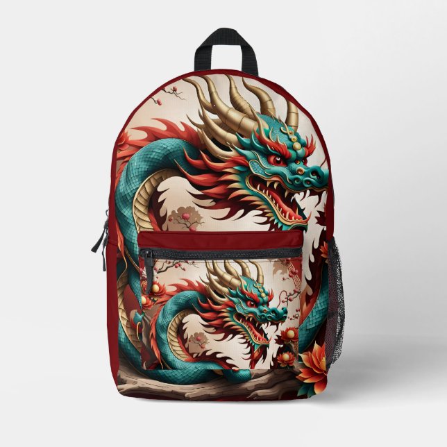 Chinesischer Neujahrsdrache 2024 PBP1 Bedruckter Rucksack (Vorderseite)