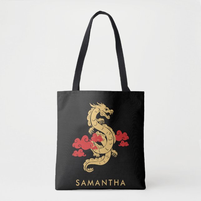 Chinesischer Neujahrsdrache 2024 Personalisiert Tasche (Vorderseite)