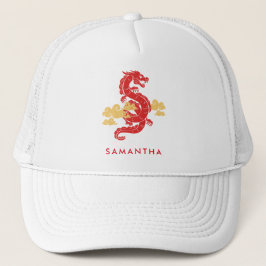 Chinesischer Neujahrsdrache 2024 Personalisiert Truckerkappe