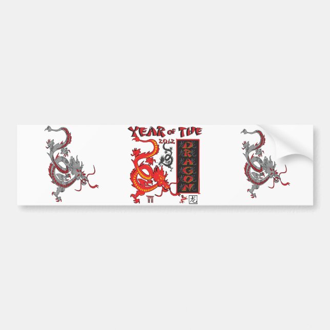 Chinesischer Neujahrsdrache Autoaufkleber (Vorne)