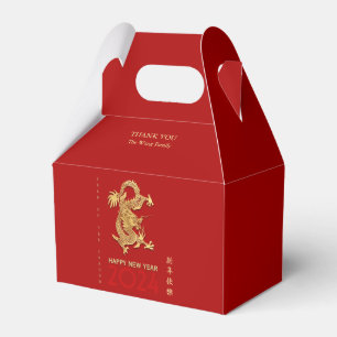 Chinesischer Neujahrsdrache Papier geschnitten Gab Geschenkschachtel