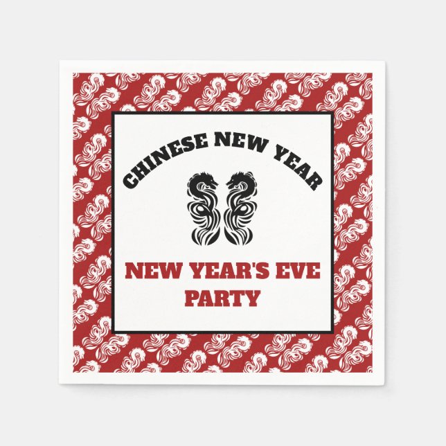 Chinesischer Neujahrsdrache Serviette (Vorderseite)