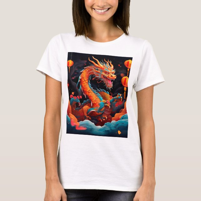 Chinesischer Neujahrsdrache T-Shirt (Vorderseite)