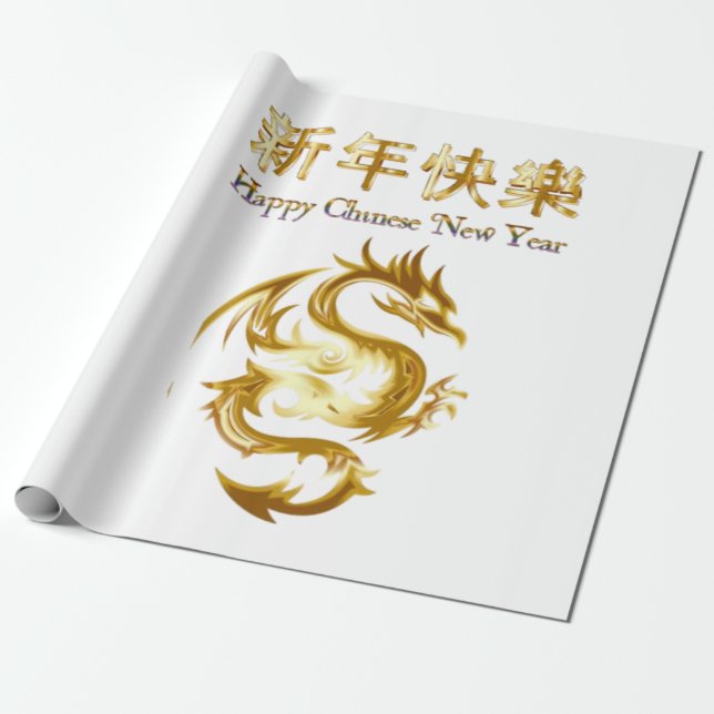 Chinesischer Neujahrsdrache Thunder_Cove Geschenkpapier (Ungerollt)