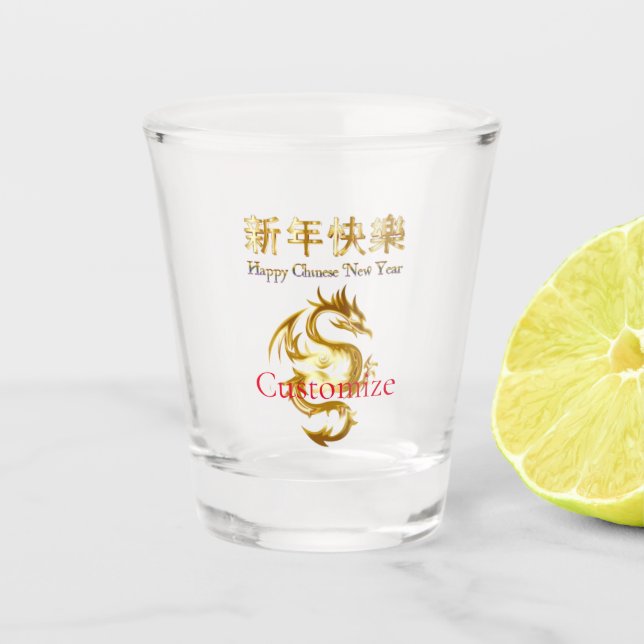 Chinesischer Neujahrsdrache Thunder_Cove Schnapsglas (Vorderseite)