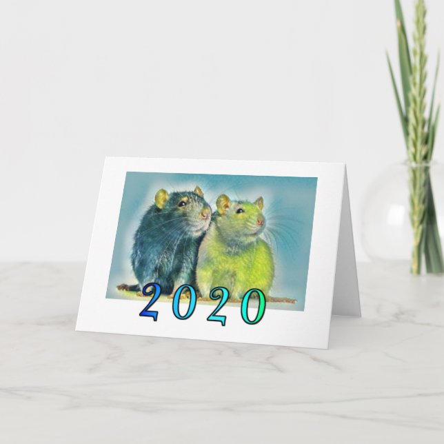 Chinesischer Neujahrsrat 2020 Karte (Vorderseite)