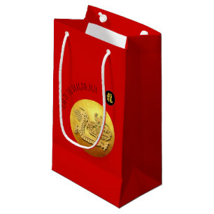 Chinesischer Neujahrsroter Goldener Drache 2024 SG Kleine Geschenktüte
