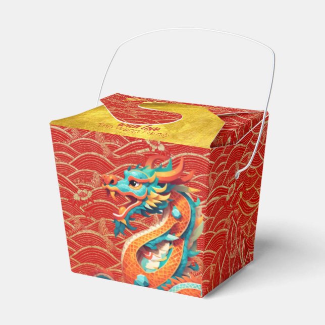 Chinesischer New Year Dragon dekoriert Muster TOFB Geschenkschachtel (Vorderseite)