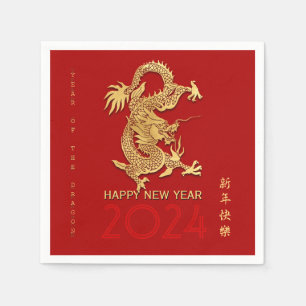 Chinesischer New Year Dragon Papier geschnitten Fa Serviette