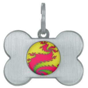 Chinesischer New Yer Dragon Fraktal Pet Tag Tiermarke