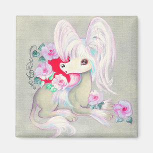 Chinesischer niedlicher Welpen-Hund mit Haube Magnet