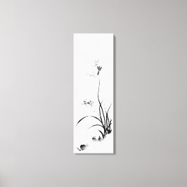 Chinesischer Orchid - bw Leinwanddruck