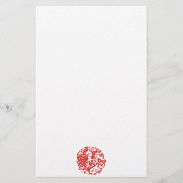 Chinesischer Papierschnitt - Jahr 2017 - Stationer Briefpapier (Vorderseite)