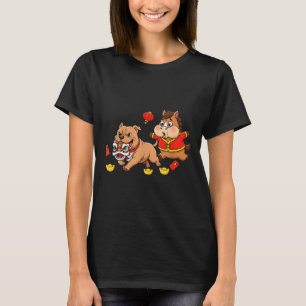 Chinesischer Pferd Pitbull Lustig Kinder Männer Fr T-Shirt