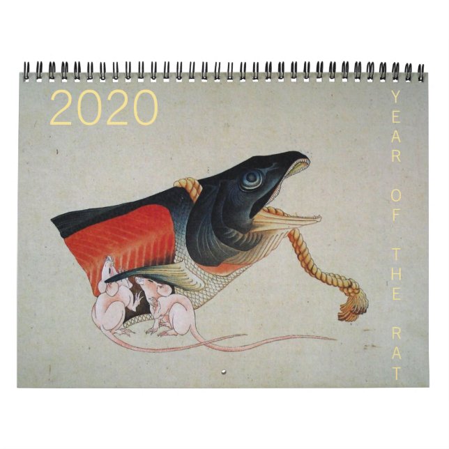 Chinesischer Rat Jahr Asiatischer Kunstkalender Kalender (Titelbild)