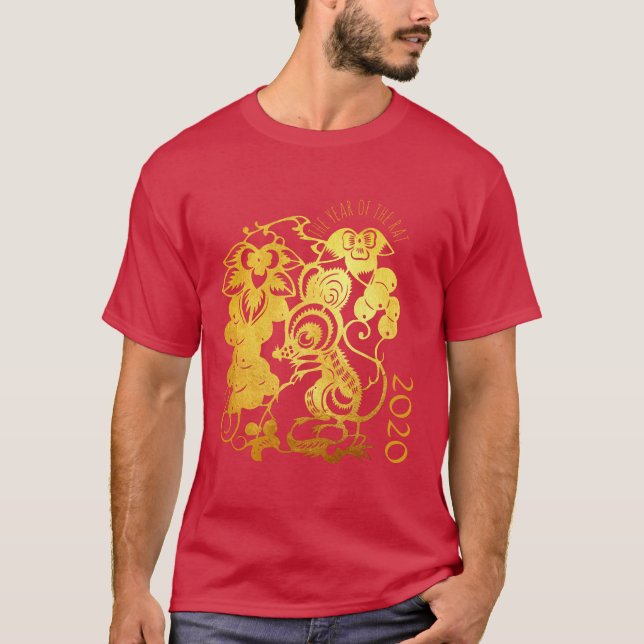 Chinesischer Rattenjahr 2020 T - Shirt (Vorderseite)