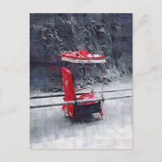 Chinesischer Red Sedan-Vorsitz Postkarte