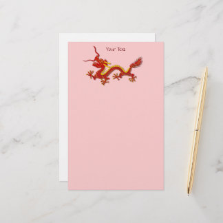 Chinesischer Rot- und Golddrache Briefpapier