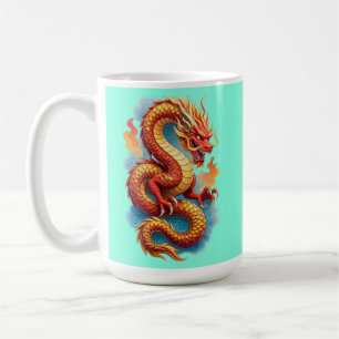 Chinesischer Roter Drache Feuer-Illustration-67566 Kaffeetasse