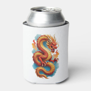 Chinesischer roter Drache feurige Illustration-675 Dosenkühler
