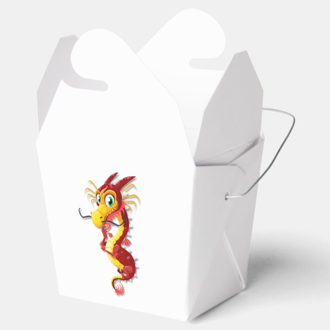 Chinesischer Roter Dragon Geschenkschachtel (Geöffnet)