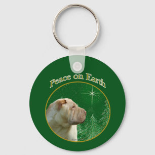 Chinesischer Shar-Pei-Frieden Schlüsselanhänger