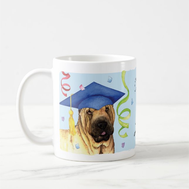 Chinesischer Shar-Pei-Graduat Kaffeetasse (Links)